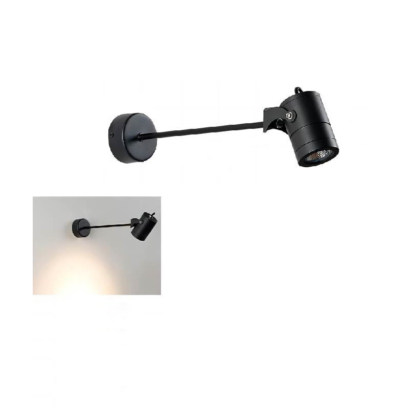 Modern Simplicity Waterproof Aluminum Iron Adjustable Cylinder Long Pole LED Wall Sconce Lamp For Outdoor Patio
