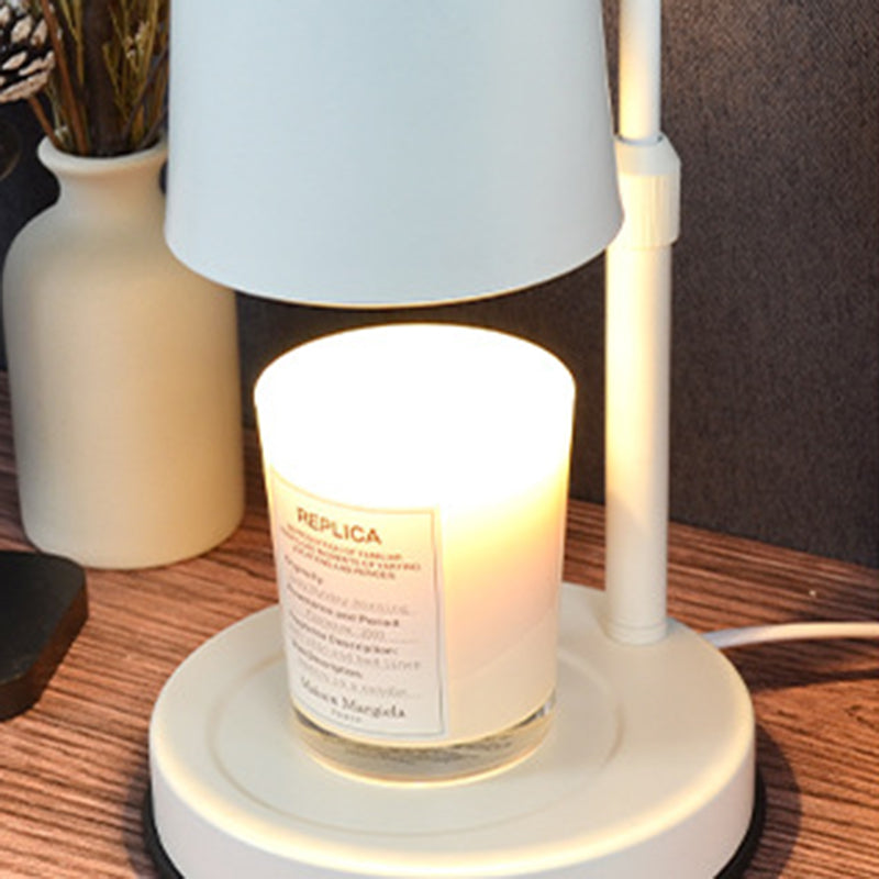 Contemporary Scandinavian Iron Liftable Dimmable Cylinder 1-Light Melting Wax Table Lamp For Bedroom