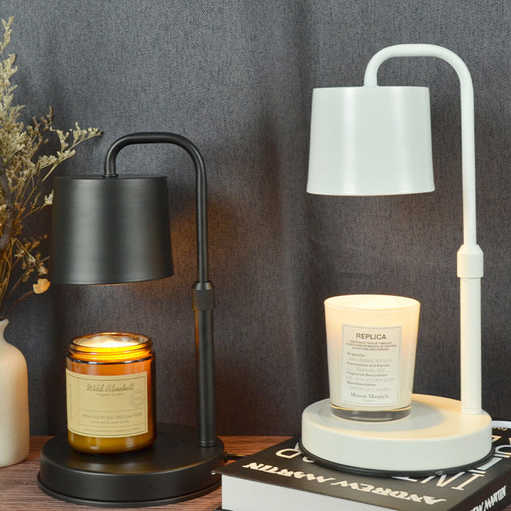 Contemporary Scandinavian Iron Liftable Dimmable Cylinder 1-Light Melting Wax Table Lamp For Bedroom