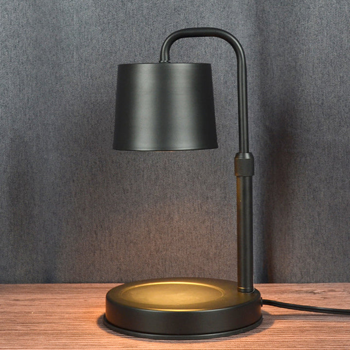 Contemporary Scandinavian Iron Liftable Dimmable Cylinder 1-Light Melting Wax Table Lamp For Bedroom