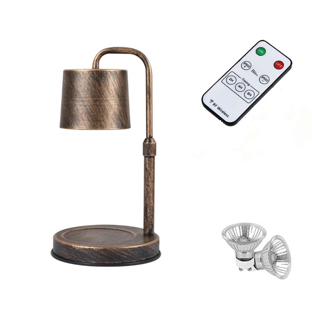 Contemporary Scandinavian Iron Liftable Dimmable Cylinder 1-Light Melting Wax Table Lamp For Bedroom