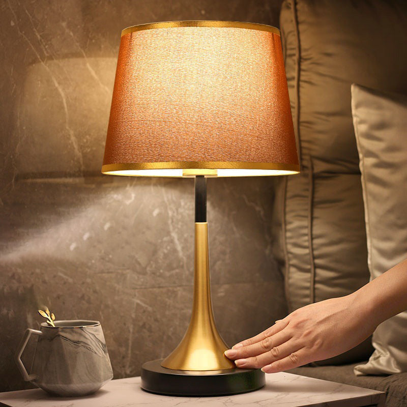 Metal &amp; Fabric Table Lamp, Contemporary Retro Design for Bedside | Havora Lighting