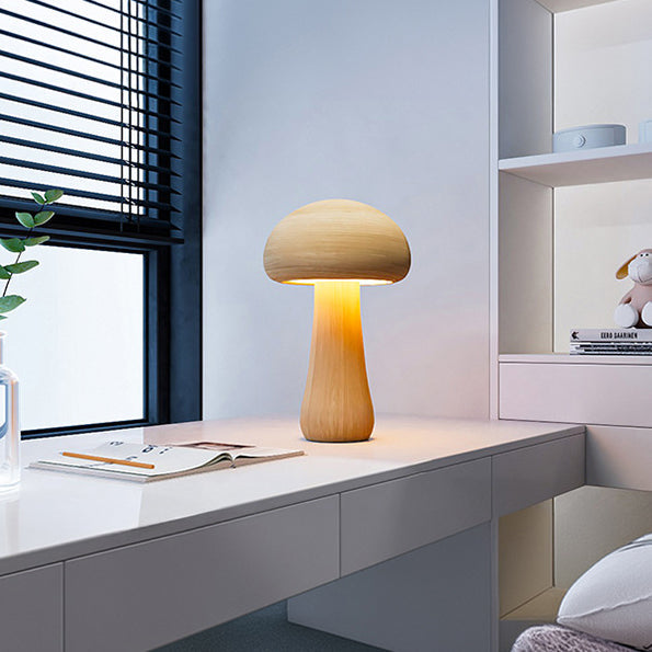 Scandinavian Table Lamp in Solid Wood — Bedside Lighting | Havora