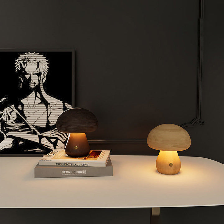 Scandinavian Table Lamp in Solid Wood — Bedside Lighting | Havora