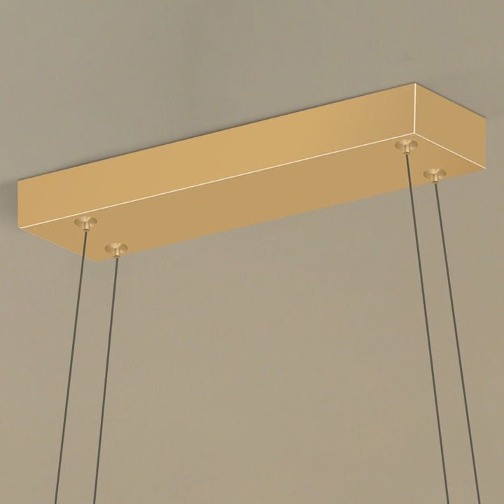 Contemporary Nordic Iron Aluminum Silica Wave Line LED Chandeliers Island Light For Dining Room