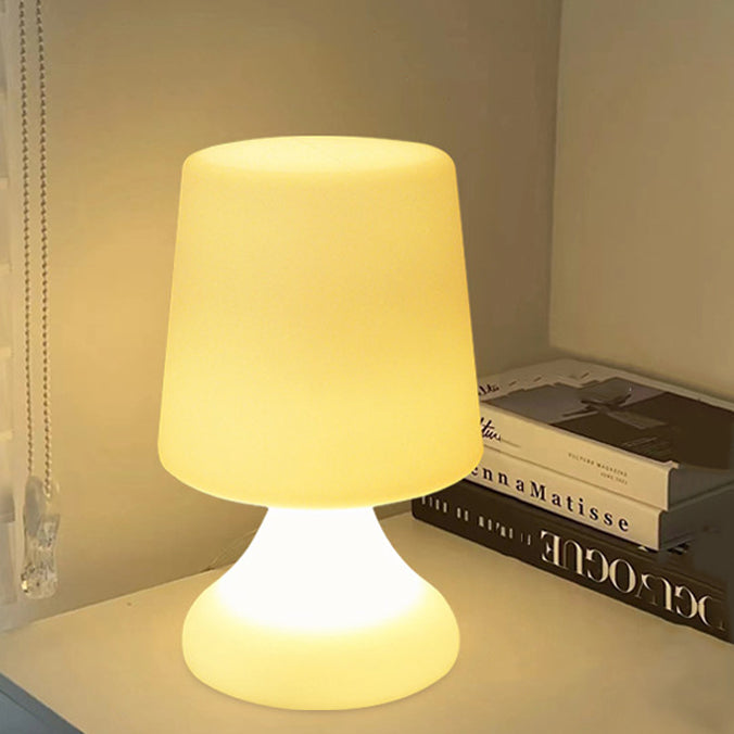 Contemporary Creative Rechargeable PE Wine Cup LED Table Lamp Night Light For Dining Room