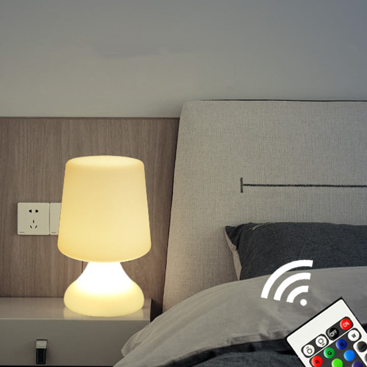 Contemporary Creative Rechargeable PE Wine Cup LED Table Lamp Night Light For Dining Room