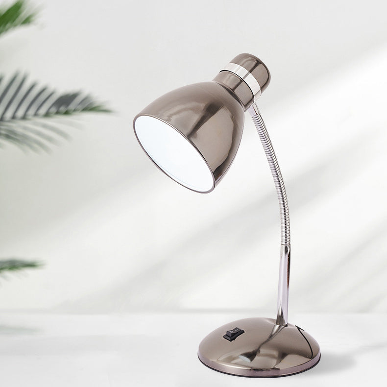 Modern Transitional Iron Conic Round Adjustable 1-Light Desk Lamp For Study