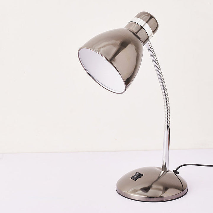 Modern Transitional Iron Conic Round Adjustable 1-Light Desk Lamp For Study