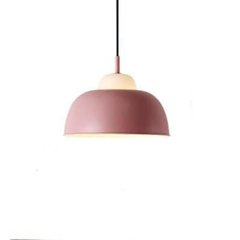 Nordic Creative Macaron Aluminum 1-Light Dome Pendant Light