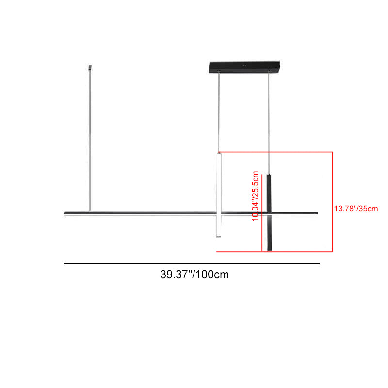 Modern Minimalist Long Line LED Chandelier