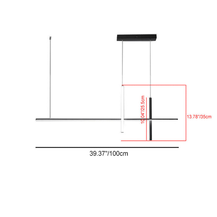 Modern Minimalist Long Line LED Chandelier