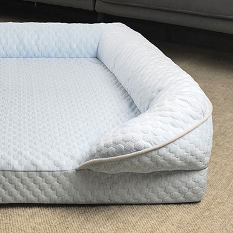 Modern Minimalist Rectangular Honeycomb Design Fabric Cooling Cat Bed &amp; Dog Bed For Bedroom