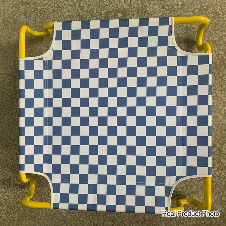Contemporary Creative Square Checkered Design Oxford Fabric Iron Cat Bed &amp; Dog Bed For Bedroom