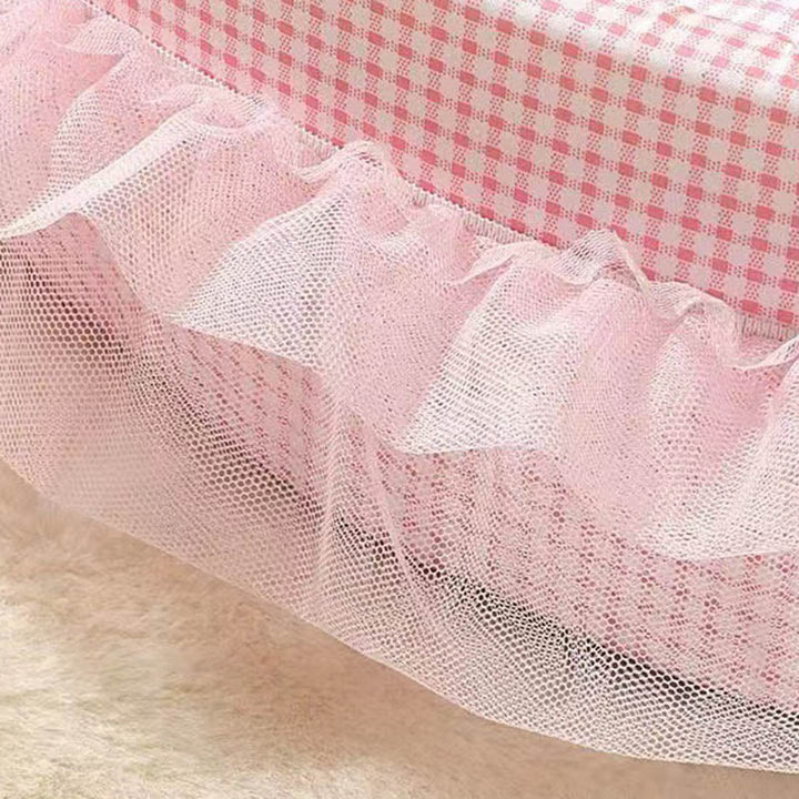 Modern Minimalist Polyester Sponge Oval Cat Bed For Living Room &amp; Bedroom