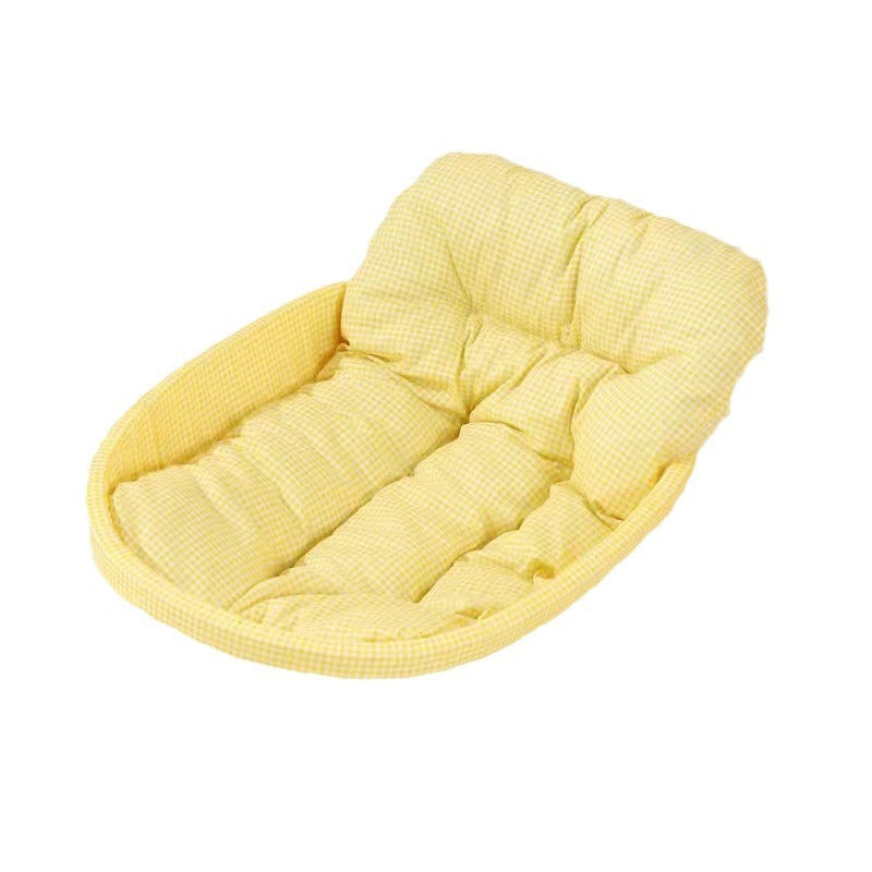 Modern Minimalist Polyester Sponge Oval Cat Bed For Living Room &amp; Bedroom