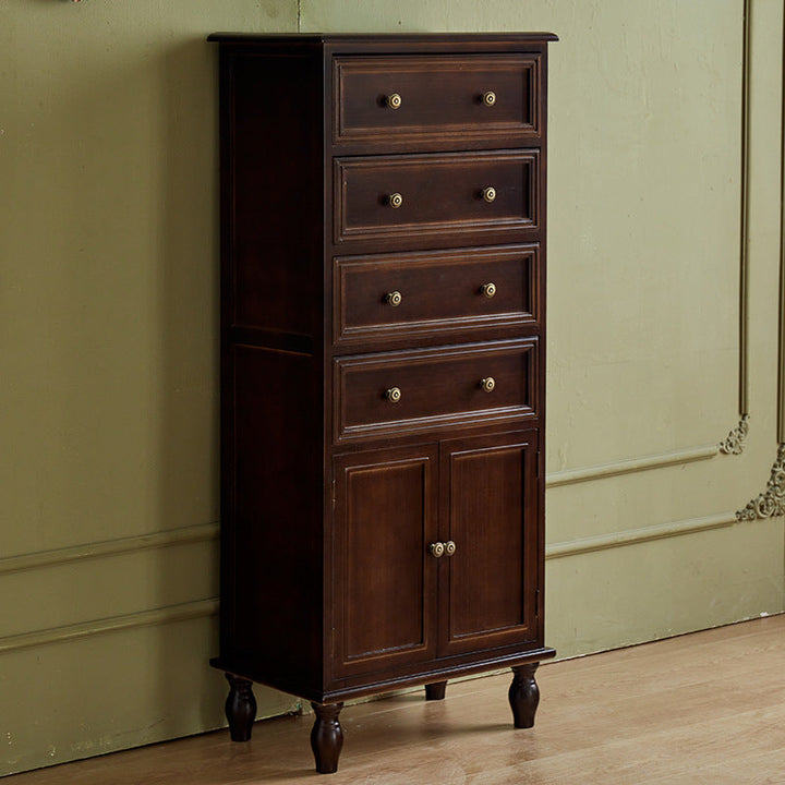 Modern Minimalist Solid Wood Rectangular Storage Cabinet 3/4-Drawer For Living Room