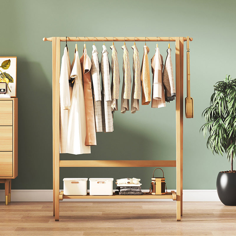 Contemporary Scandinavian Rectangular Triangle Nan Bamboo Hall Tree 1/2 Tier For Bedroom &amp; Entryways