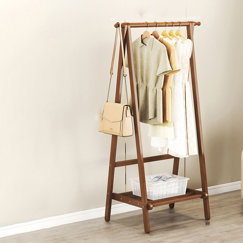 Contemporary Scandinavian Rectangular Triangle Nan Bamboo Hall Tree 1/2 Tier For Bedroom &amp; Entryways