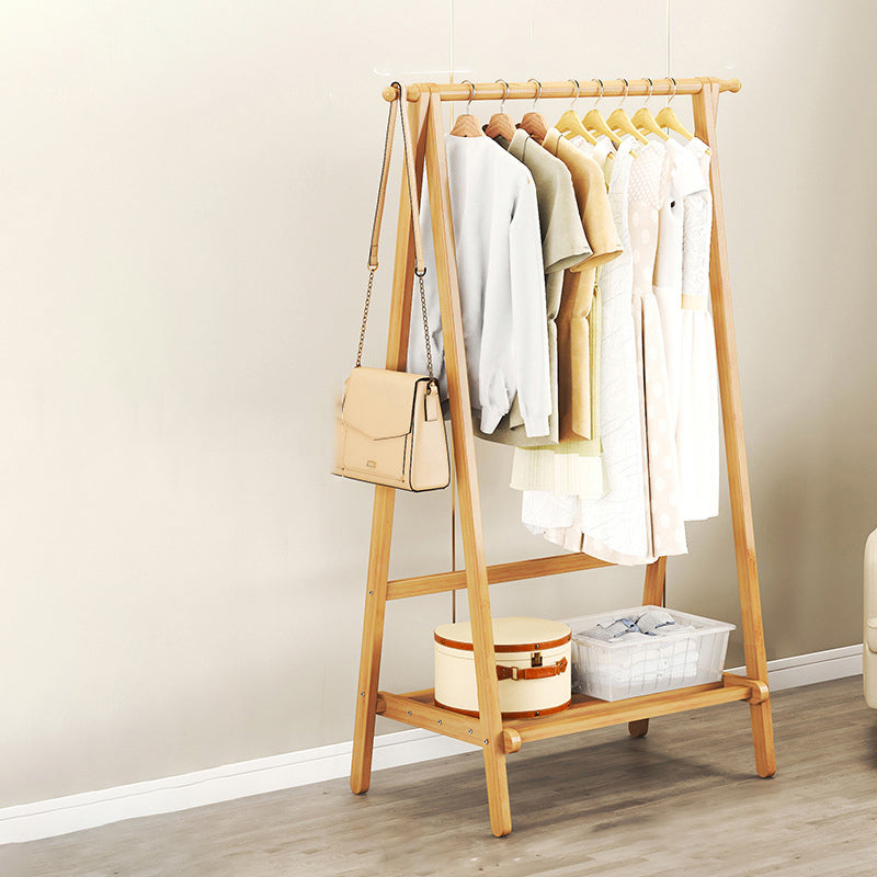 Contemporary Scandinavian Rectangular Triangle Nan Bamboo Hall Tree 1/2 Tier For Bedroom &amp; Entryways