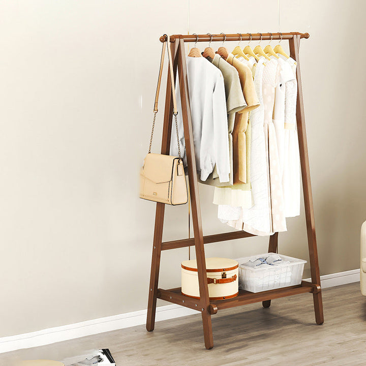 Contemporary Scandinavian Rectangular Triangle Nan Bamboo Hall Tree 1/2 Tier For Bedroom &amp; Entryways
