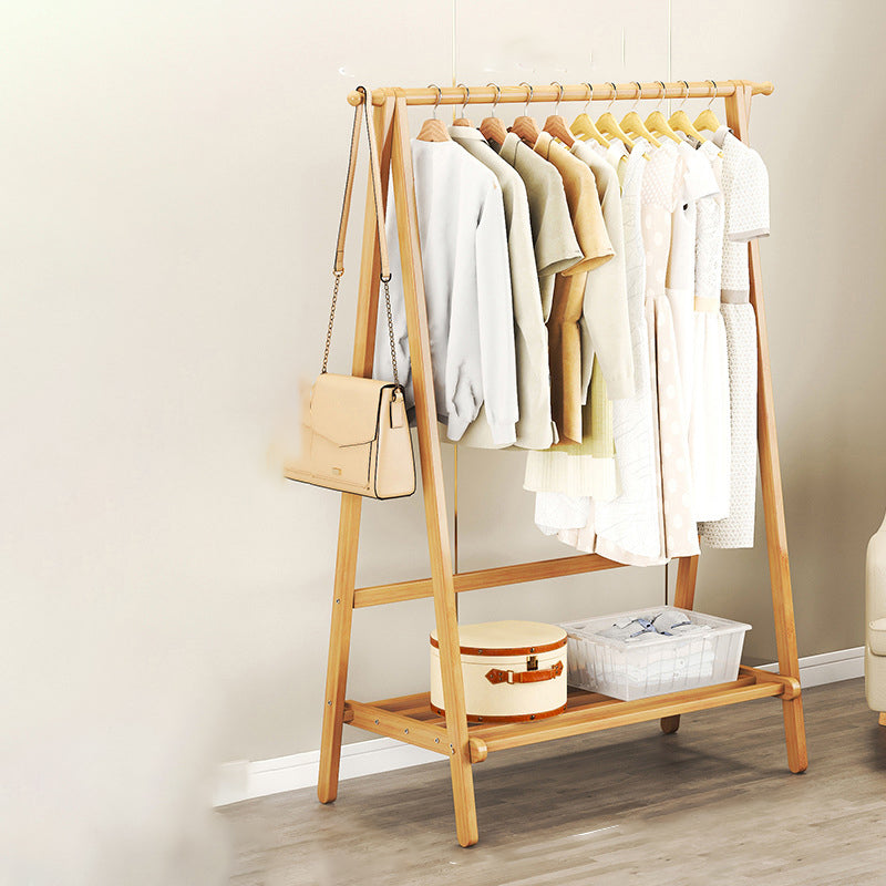 Contemporary Scandinavian Rectangular Triangle Nan Bamboo Hall Tree 1/2 Tier For Bedroom &amp; Entryways