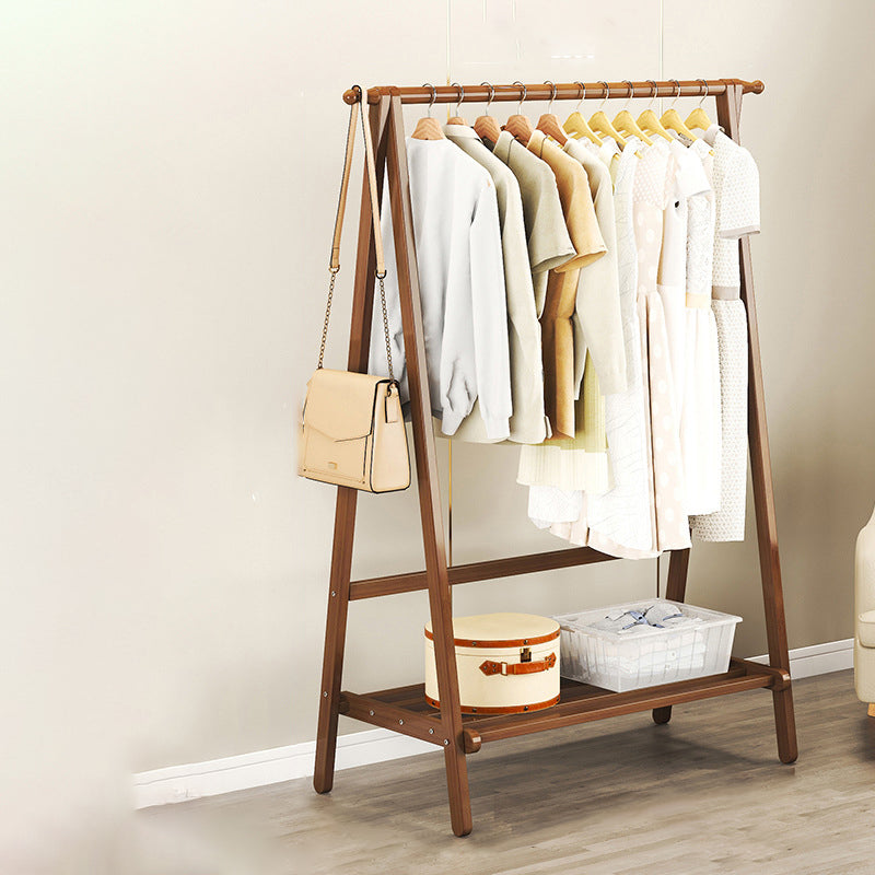 Contemporary Scandinavian Rectangular Triangle Nan Bamboo Hall Tree 1/2 Tier For Bedroom &amp; Entryways