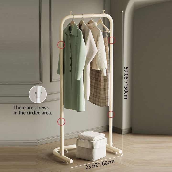Contemporary Scandinavian Rectangular Stainless Steel Hall Tree For Bedroom