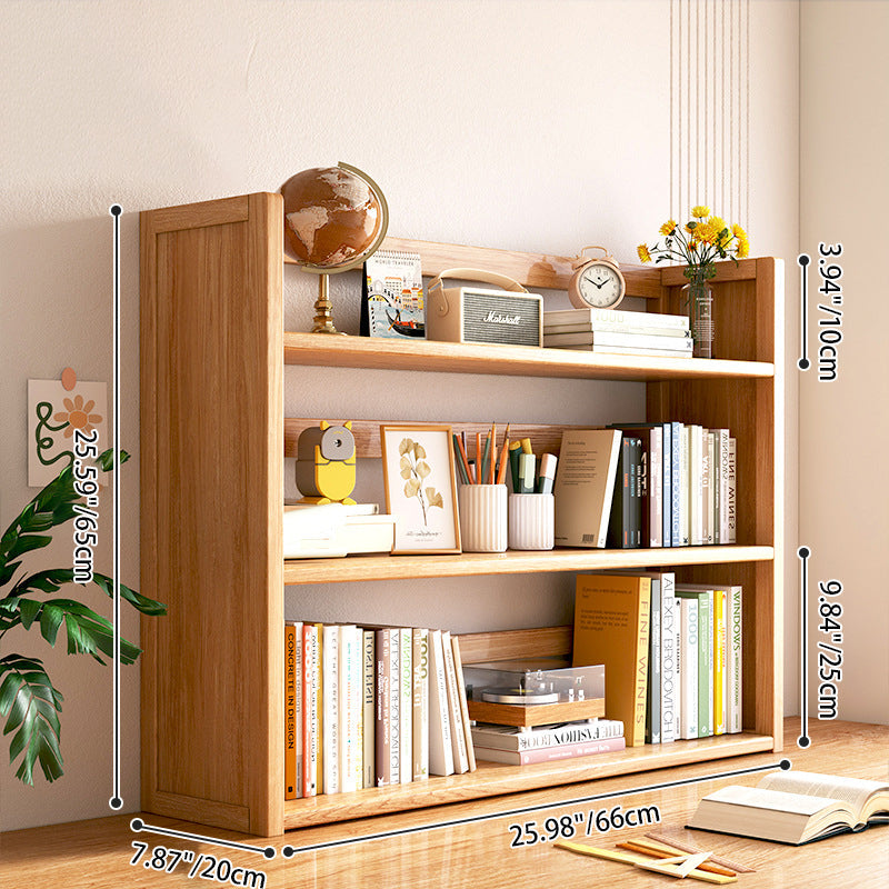 Contemporary Scandinavian Rectangular Nan Bamboo Medium-Density Fiberboard Storage Bookshelf 2/3-Tier 1-Drawer For Bedroom &amp; Study
