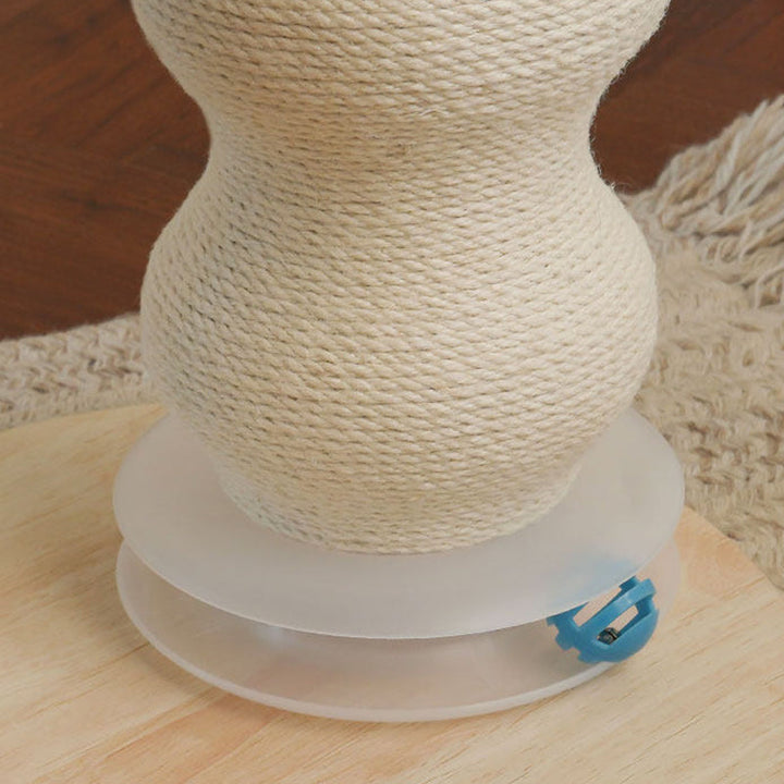 Contemporary Scandinavian Rectangular Medium-Density Fiberboard Hemp Mat Sisal Cat Tree For Living Room