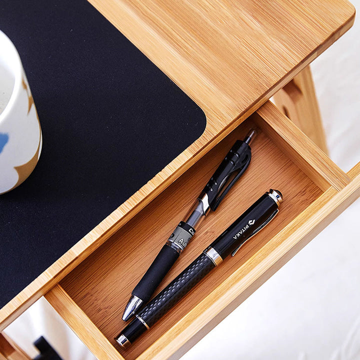 Adjustable Foldable Bamboo Bed Desks - Simplicity Ergonomic Laptop Table For Bedroom &amp; Study