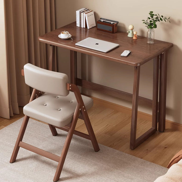 Traditional Chinese Rectangular Medium Density Fiberboard Carbon Steel Foldable Desks For Home Office