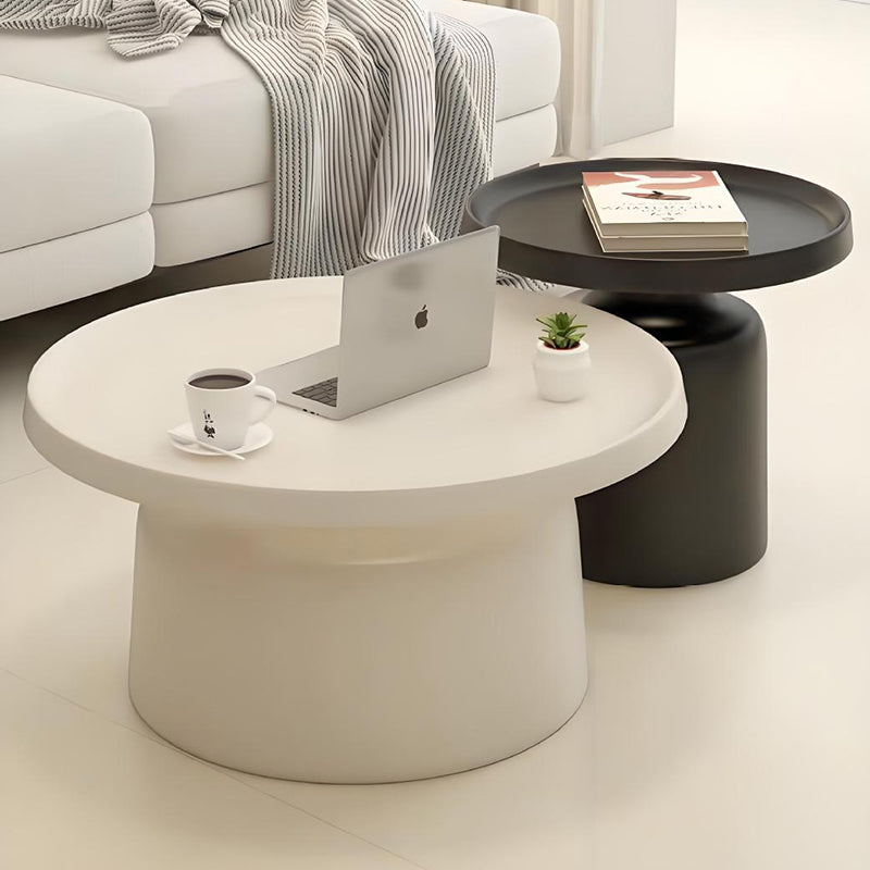 Modern Minimalist Round Iron Coffee Table For Living Room