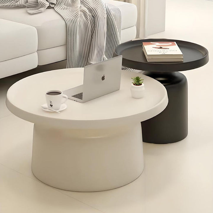 Modern Minimalist Round Iron Coffee Table For Living Room