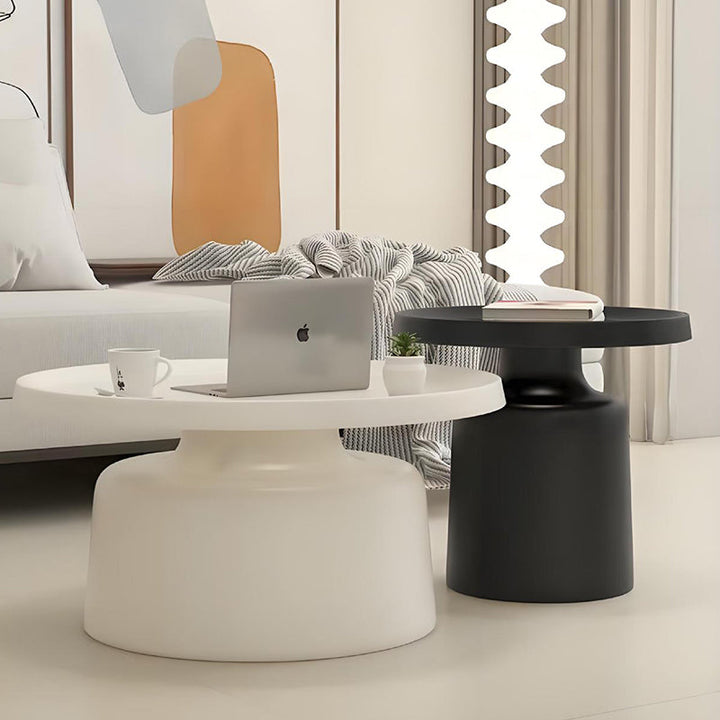 Modern Minimalist Round Iron Coffee Table For Living Room