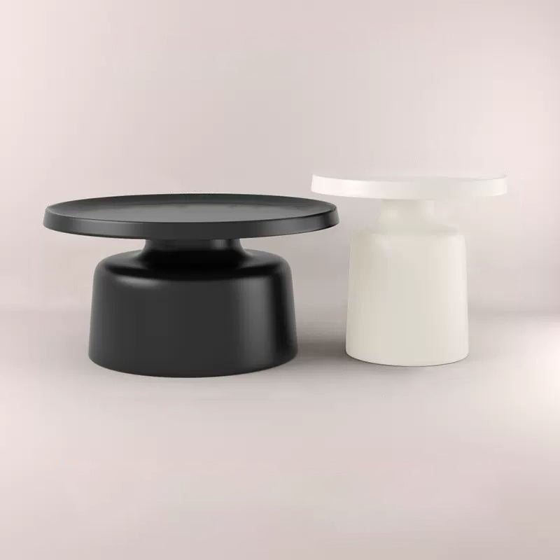 Modern Minimalist Round Iron Coffee Table For Living Room