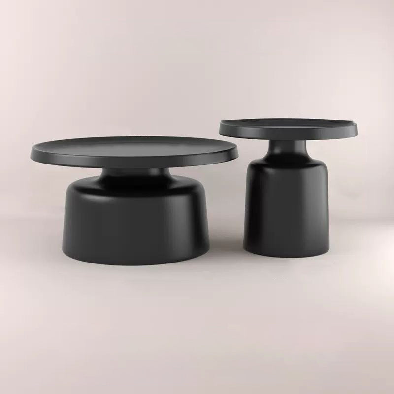 Modern Minimalist Round Iron Coffee Table For Living Room