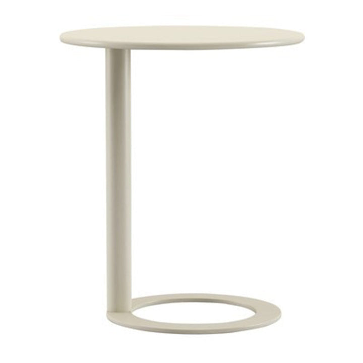 Contemporary Scandinavian Iron Round O-Shaped End Table 2-Tier For Living Room