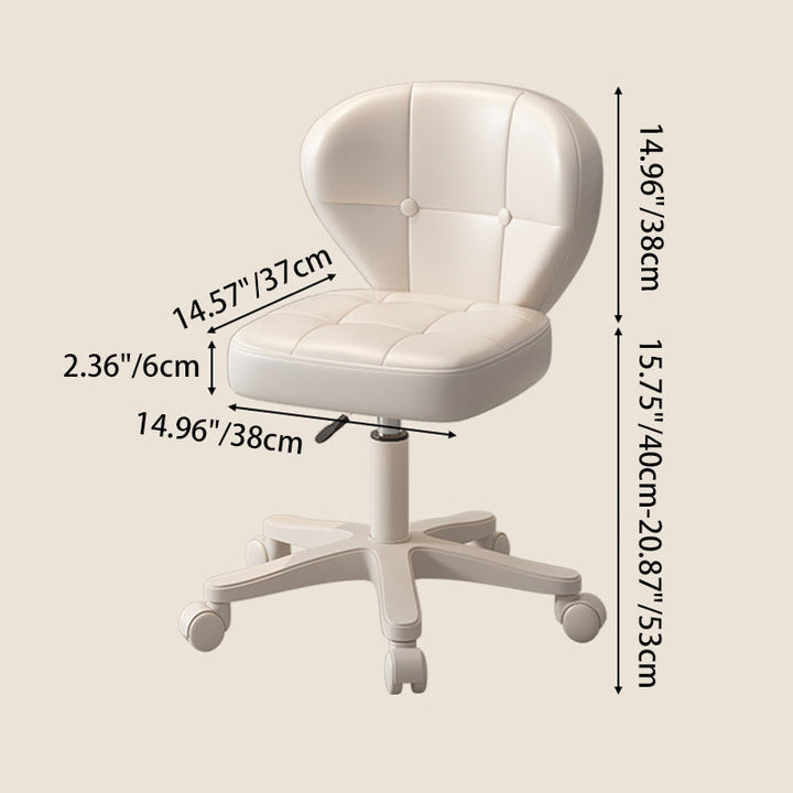 Modern Simplicity Adjustable Shell Shape Square Foam PU Leather Iron Desk Chair Backrest Armrest For Home Office