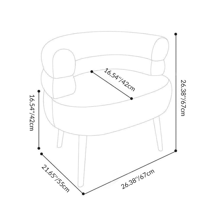 Contemporary Creative Sherpa Fabric Metal Semi-Enclosed Cylindrical Lounge Chair With Backrest &amp; Armrests For Bedroom