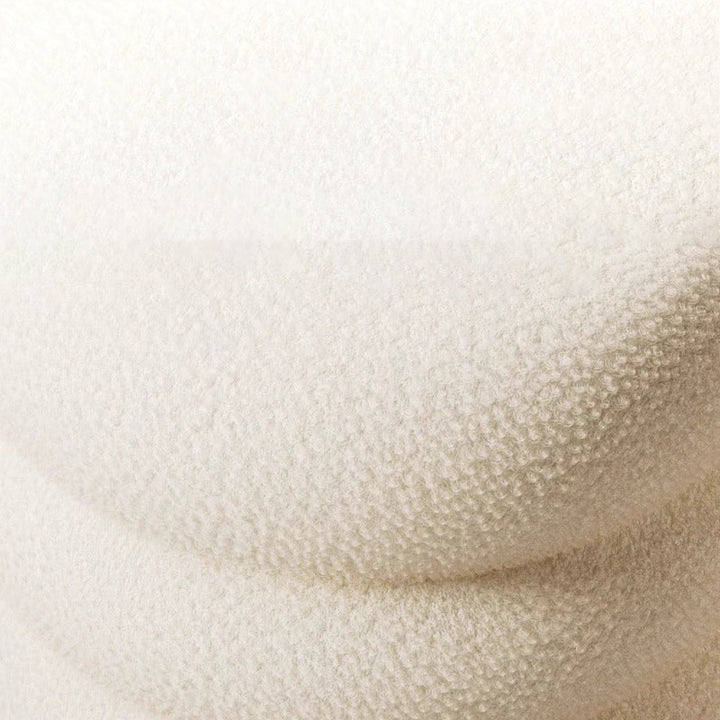 Modern Minimalist Cylinder Frame Sherpa Fabric Plywood Vanity Stool For Bedroom
