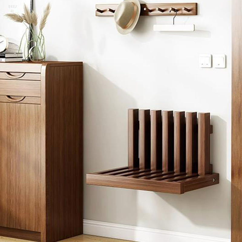Modern Minimalist Ultra Thin Rubberwood Hidden Wall-Mounted Foldable End Table For Bedroom
