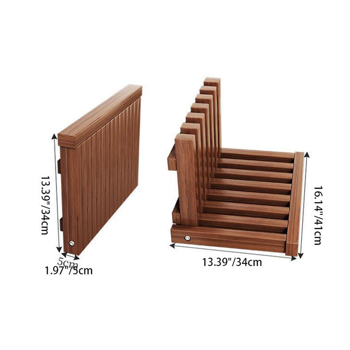 Modern Minimalist Ultra Thin Rubberwood Hidden Wall-Mounted Foldable End Table For Bedroom
