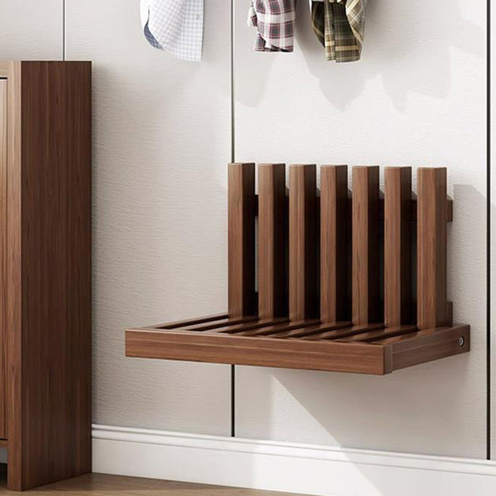 Modern Minimalist Ultra Thin Rubberwood Hidden Wall-Mounted Foldable End Table For Bedroom