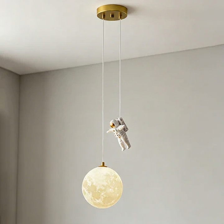 Contemporary Creative Globe Iron Plastic 1-Light Kids Pendant Light For Living Room
