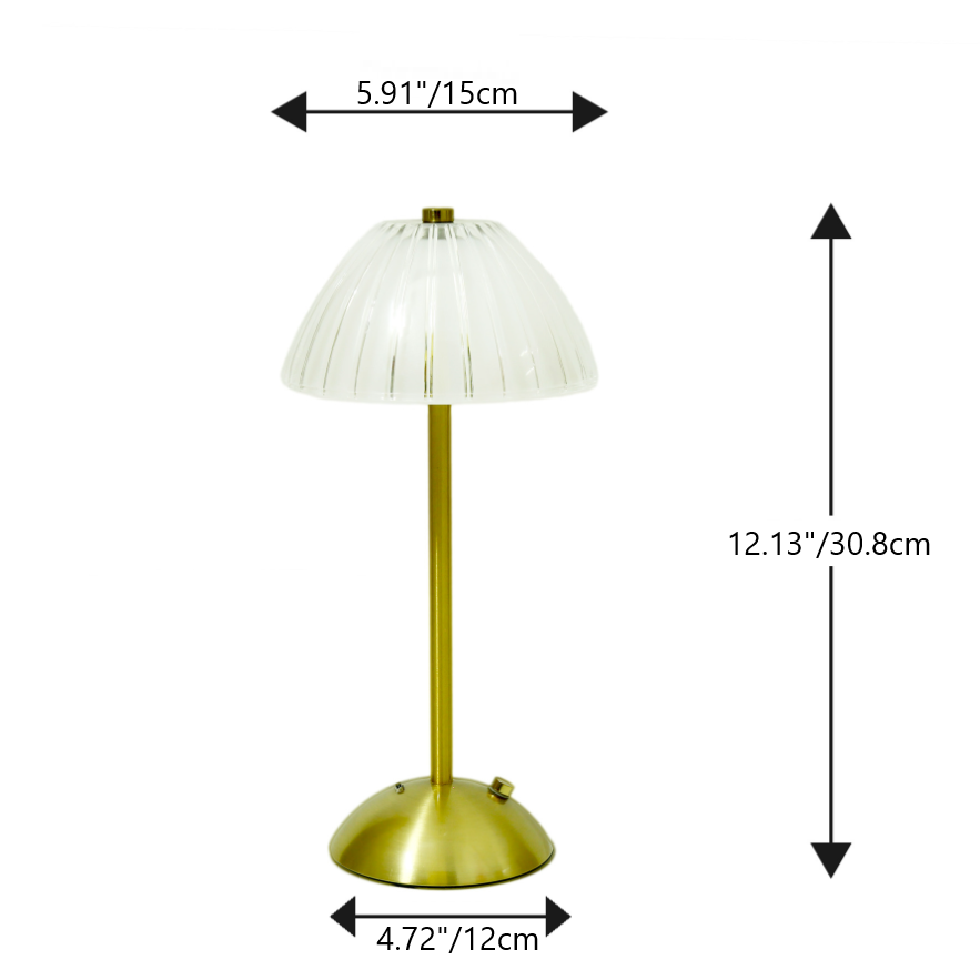 Modern Minimalist Round Half Cone PC Iron LED Table Lamp For Living Room