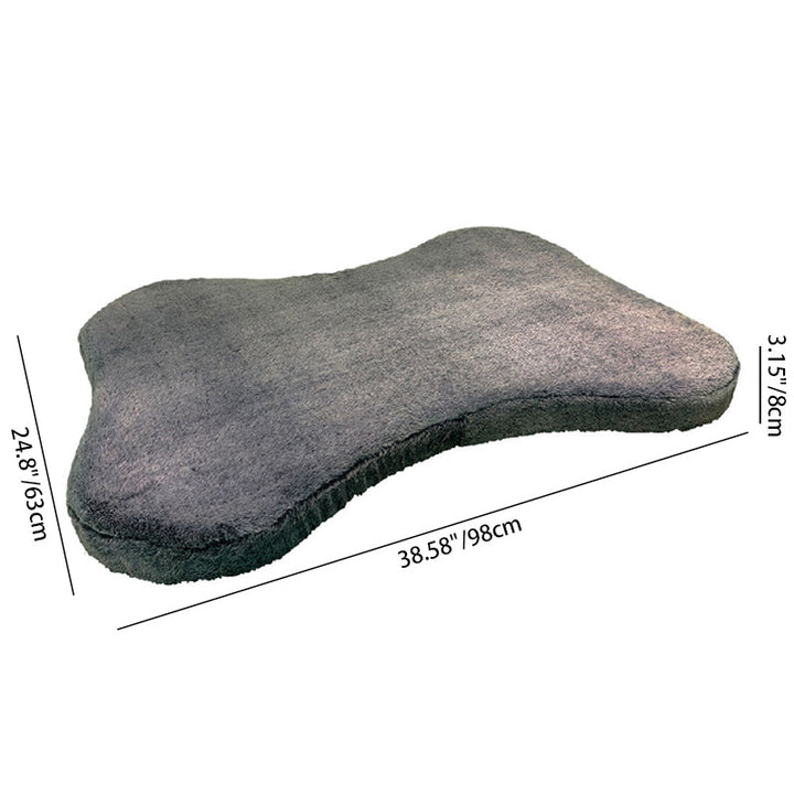 Modern Minimalist Irregular Rectangular Pet Bed: Bone Shape - Compressible Cat Bed For Bedroom