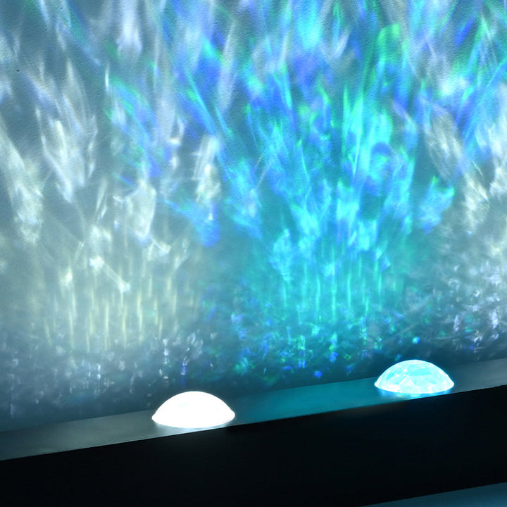 Modern LED Wall Wash Light Flowing Water Ripple – 3D Aurora Visual for Bedroom or Lounge