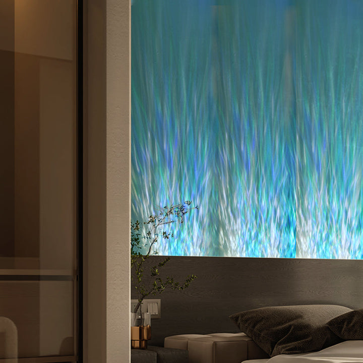 Modern LED Wall Wash Light Flowing Water Ripple – 3D Aurora Visual for Bedroom or Lounge