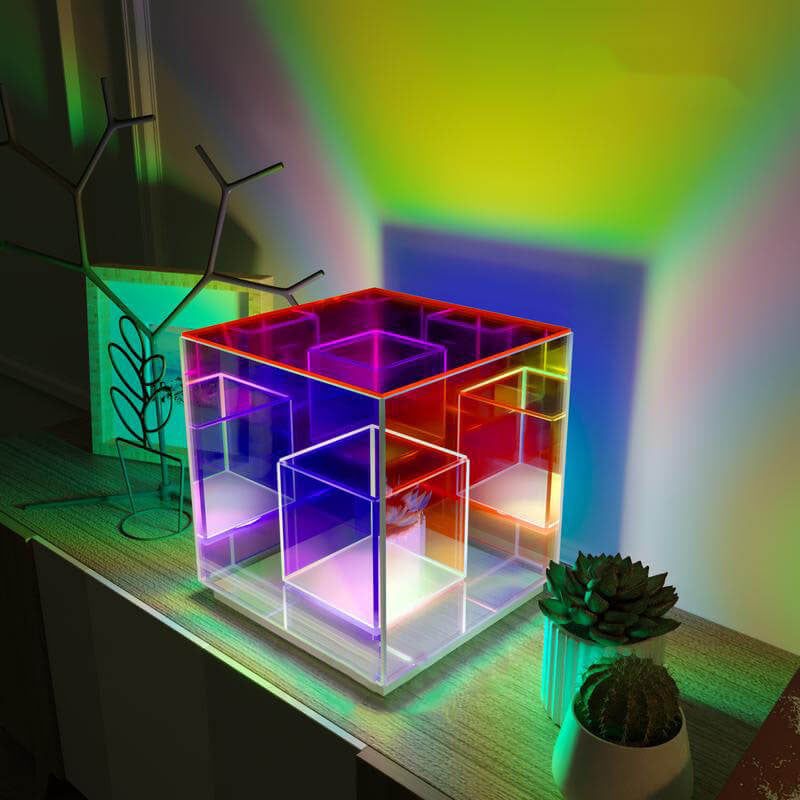 Modern RGB Acrylic Table Lamp for Gaming Room | Havora Designer Lighting